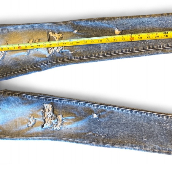 Flying Monkey High Rise Skinny Jeans Women’s 28 Distressed Light Wash Stretch - Picture 2 of 5